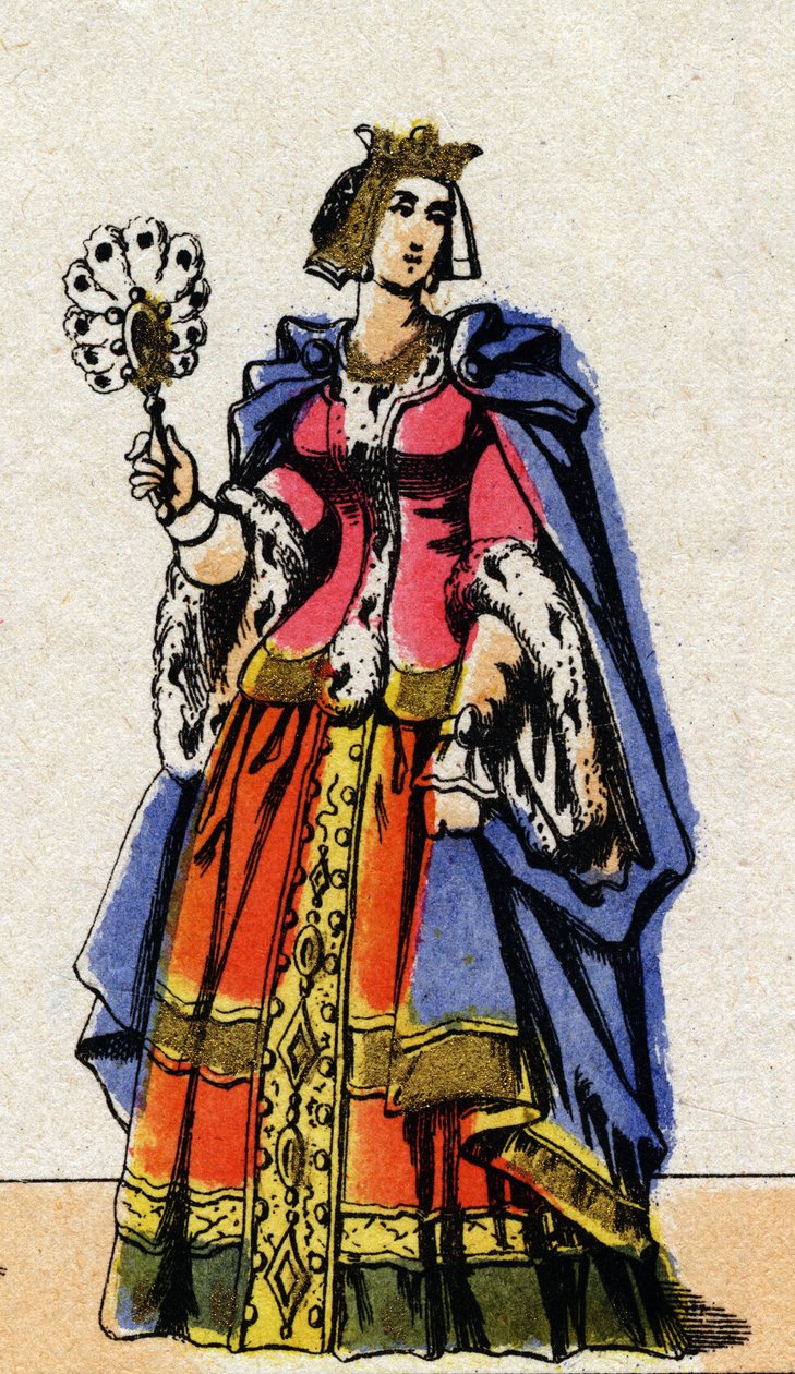 Portret Bonne z Luksemburga (1315-1349), żony Jana II z Francji. autorstwa French School