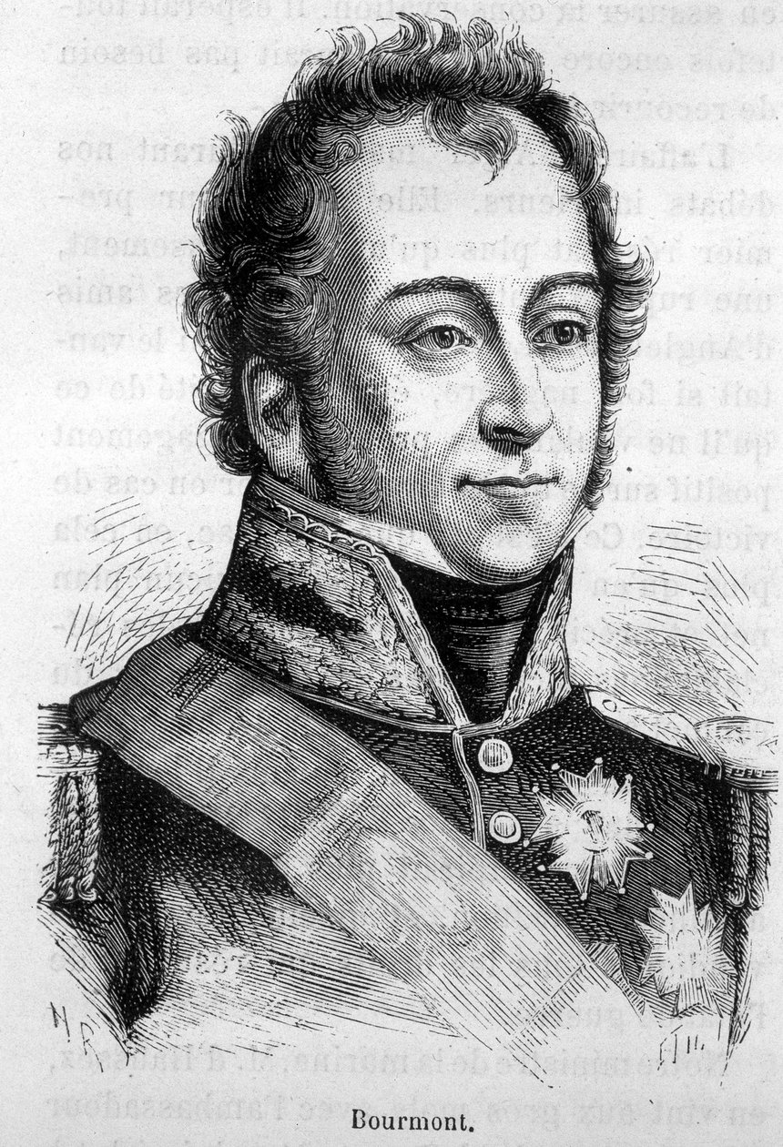 Portret Bourmonta, hrabiego Ghaisnes, marszałka Francji (1773-1846) - w "L