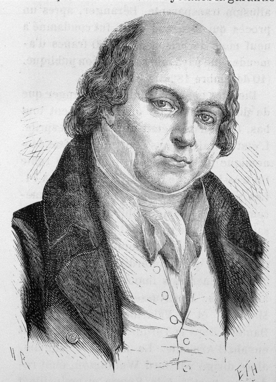 Portret Bérangera, francuskiego poety i autora piosenek (1780 - 1857) - w ""L