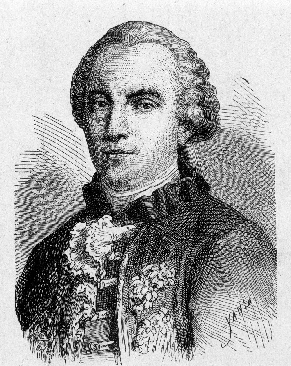 Portret Buffona (1707 - 1788) - w „Albumie nauki”; wybitni uczeni; Wielkie odkrycia”” 1896. autorstwa French School