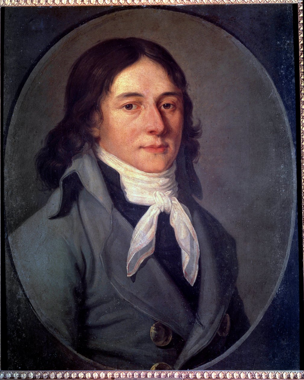 Portret Camille Desmoulins (1760-1794), polityka podczas rewolucji francuskiej Malarstwo szkoły francuskiej. 18 wiek. autorstwa French School