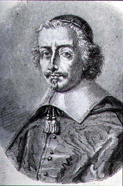 Portret kardynała Mazarina (1602-61) (rycina) autorstwa French School