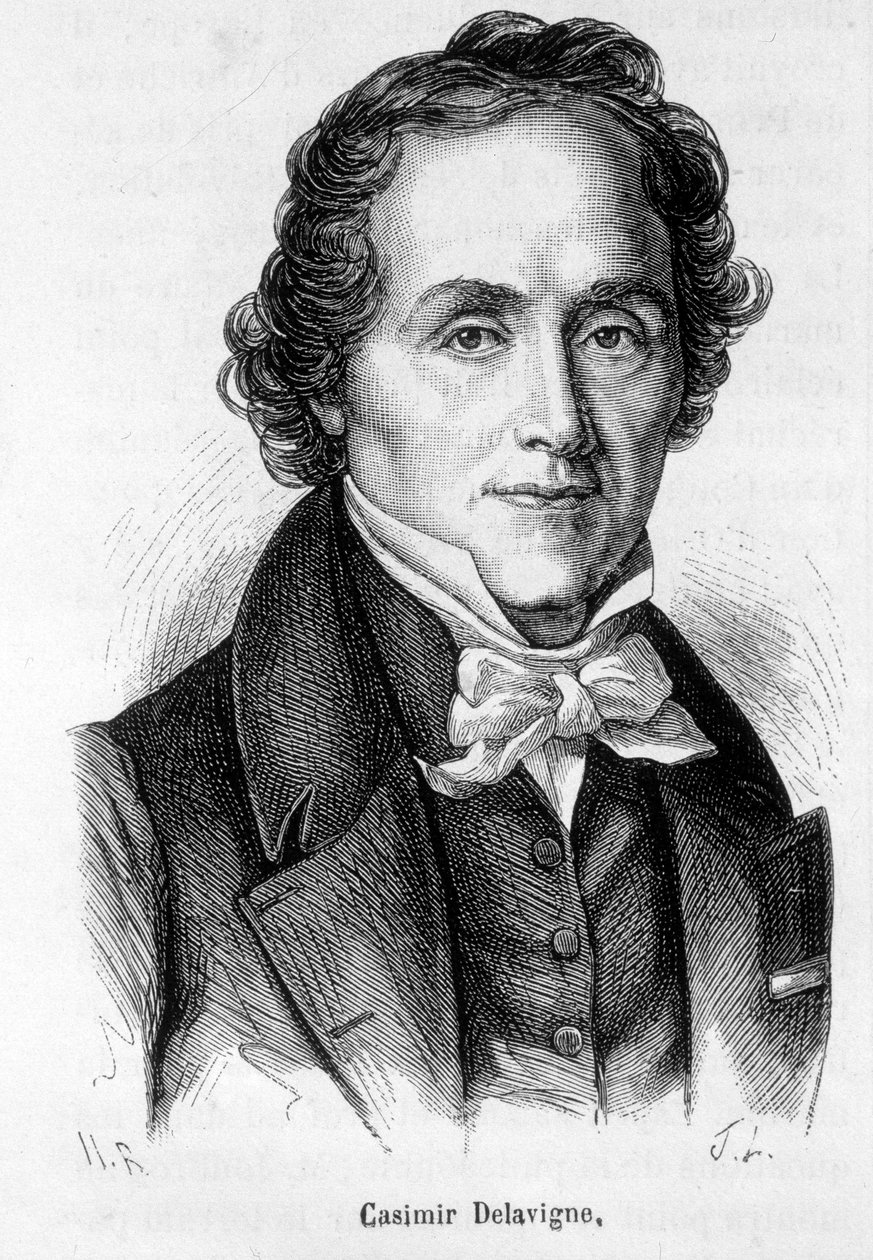Portret Kazimierza Delavigne, francuskiego poety i dramaturga (1793-1843). autorstwa French School
