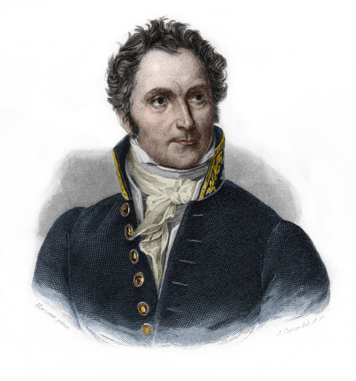 Portret Kazimierza Periera (1777-1832), francuskiego męża stanu. w „” LIBRE DES PERÉNERS” Louisa de Cormenina Timona. 1842. Kolekcja prywatna. autorstwa French School
