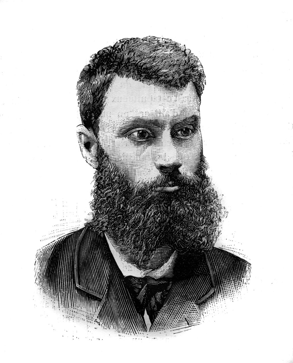 Portret Charlesa Camille Pelletana (1846-1915), francuskiego polityka, dziennikarza i pisarza. Grawerowanie w „”Świat Ilustrowany”, 2 stycznia autorstwa French School