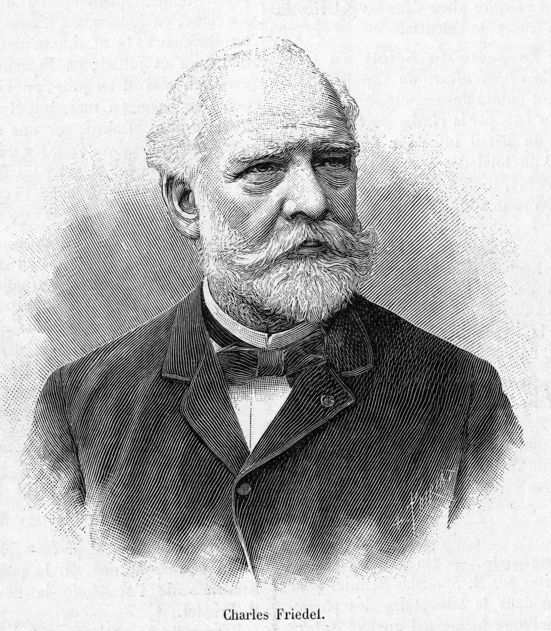 Portret Charlesa Friedla (1832-1899) francuskiego chemika i mineraloga. autorstwa French School