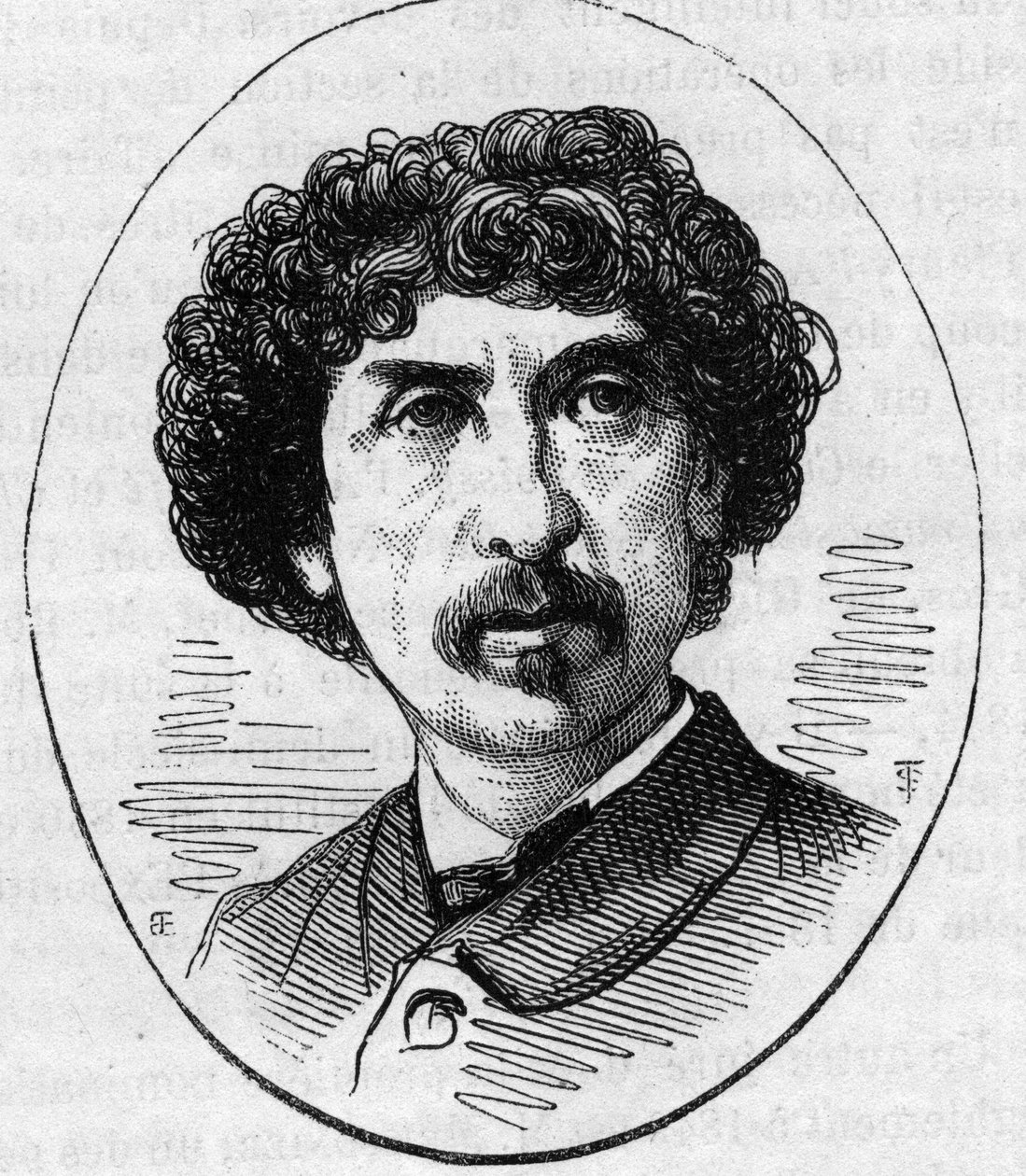 Portret Charlesa Garniera (1825-1898), francuskiego architekta. Grawer w „”Le Monde Illustré””n°890 z dnia 2 maja 1874 r. autorstwa French School