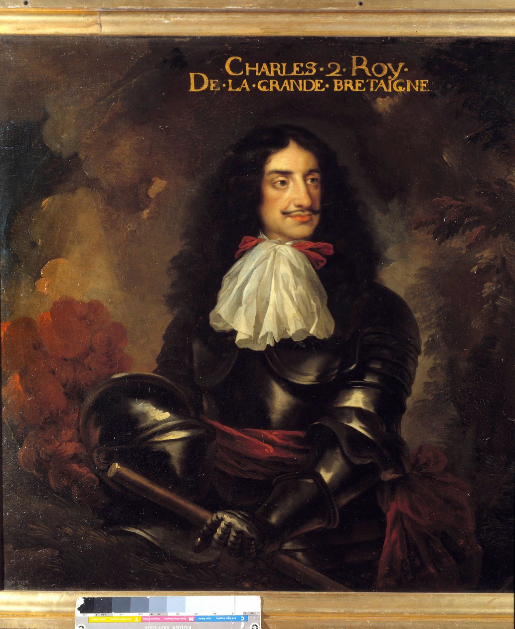 Portret Karola II (1630-1685) Król Anglii Obraz szkoły francuskiej z XVII wieku. Wymiary 1,11 x 1,25 m autorstwa French School