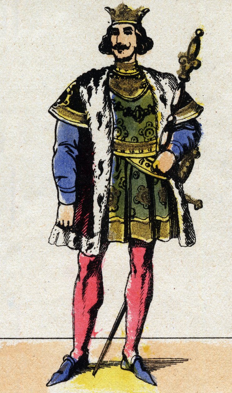 Portret Karola IV Bela (1294-1328), króla Francji. autorstwa French School