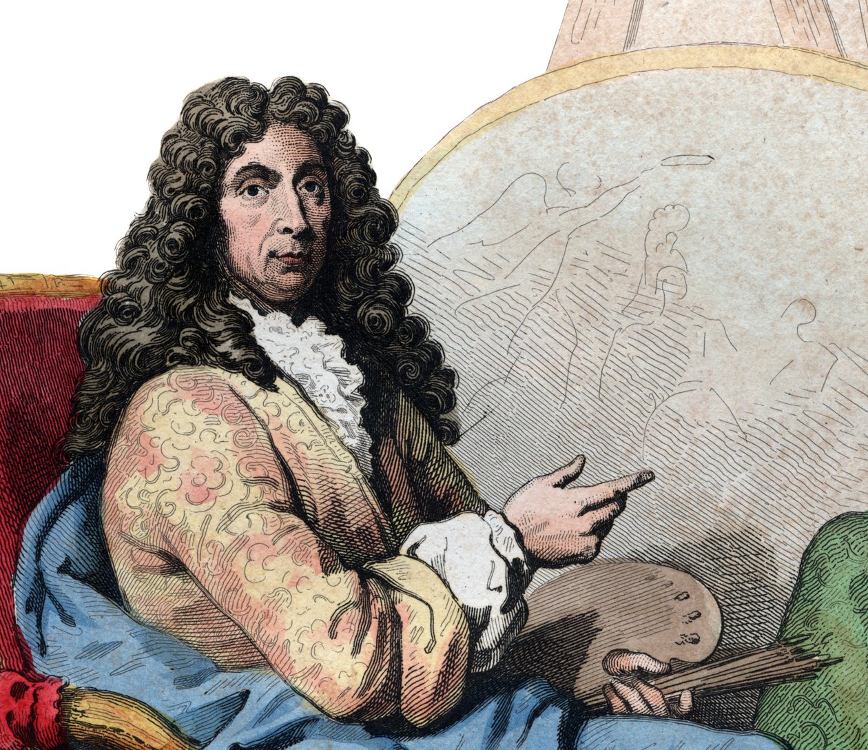 Portret Charlesa Lebruna (Le Brun) (1619-1690), francuskiego malarza i teoretyka sztuki. autorstwa French School