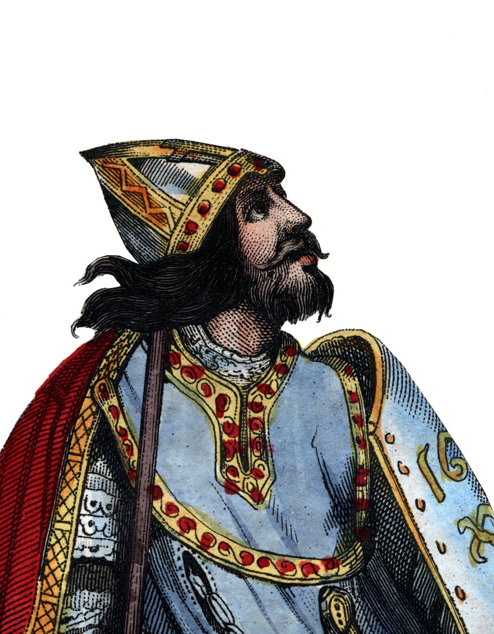 Portret Karola Martela (688-741), frankońskiego przywódcy wojskowego i politycznego. autorstwa French School