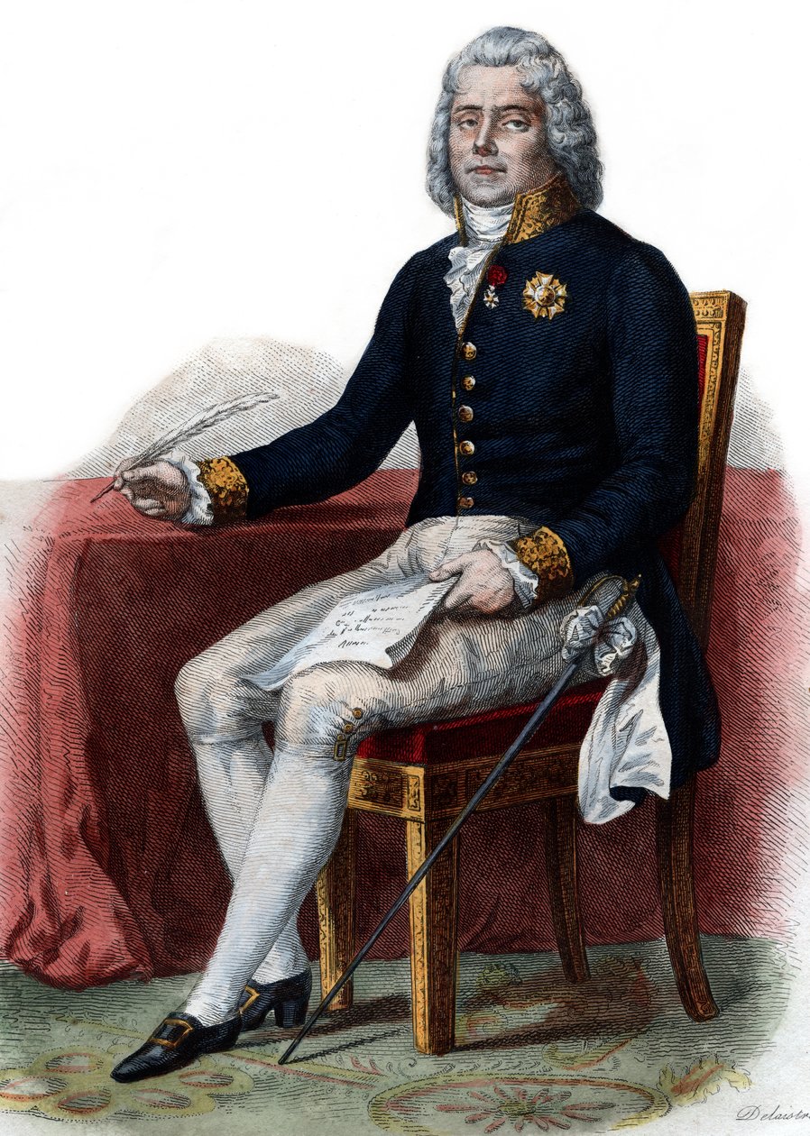 Portret Charlesa Maurice de Talleyrand Perigord (1754-1838), pierwszego księcia de Benevent, francuskiego dyplomaty. autorstwa French School