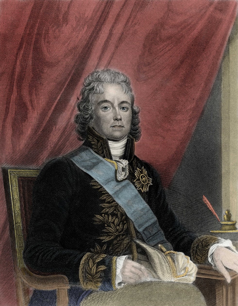 Portret Charlesa Maurice de Talleyrand Perigord (1754-1838), francuskiego polityka. autorstwa French School