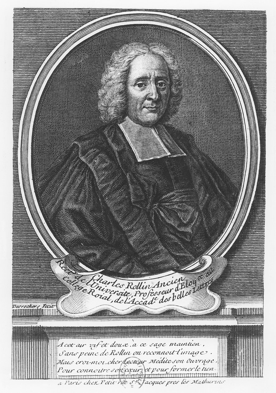Portret Charlesa Rollina (rycina) autorstwa French School