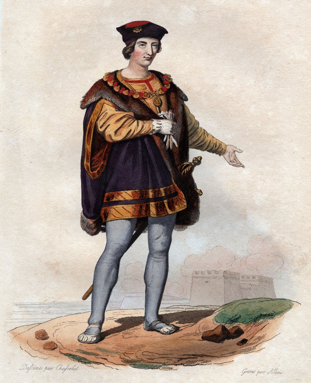 Portret Karola VIII Francji (1470-1498), króla Francji. autorstwa French School