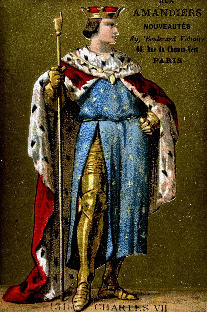 Portret Karola VII (1403-1461). autorstwa French School