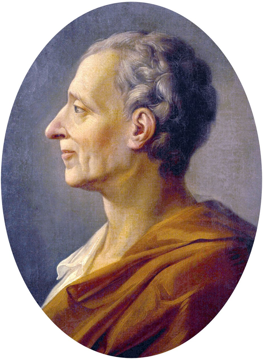 Portret Karola de Montesquieu autorstwa French School