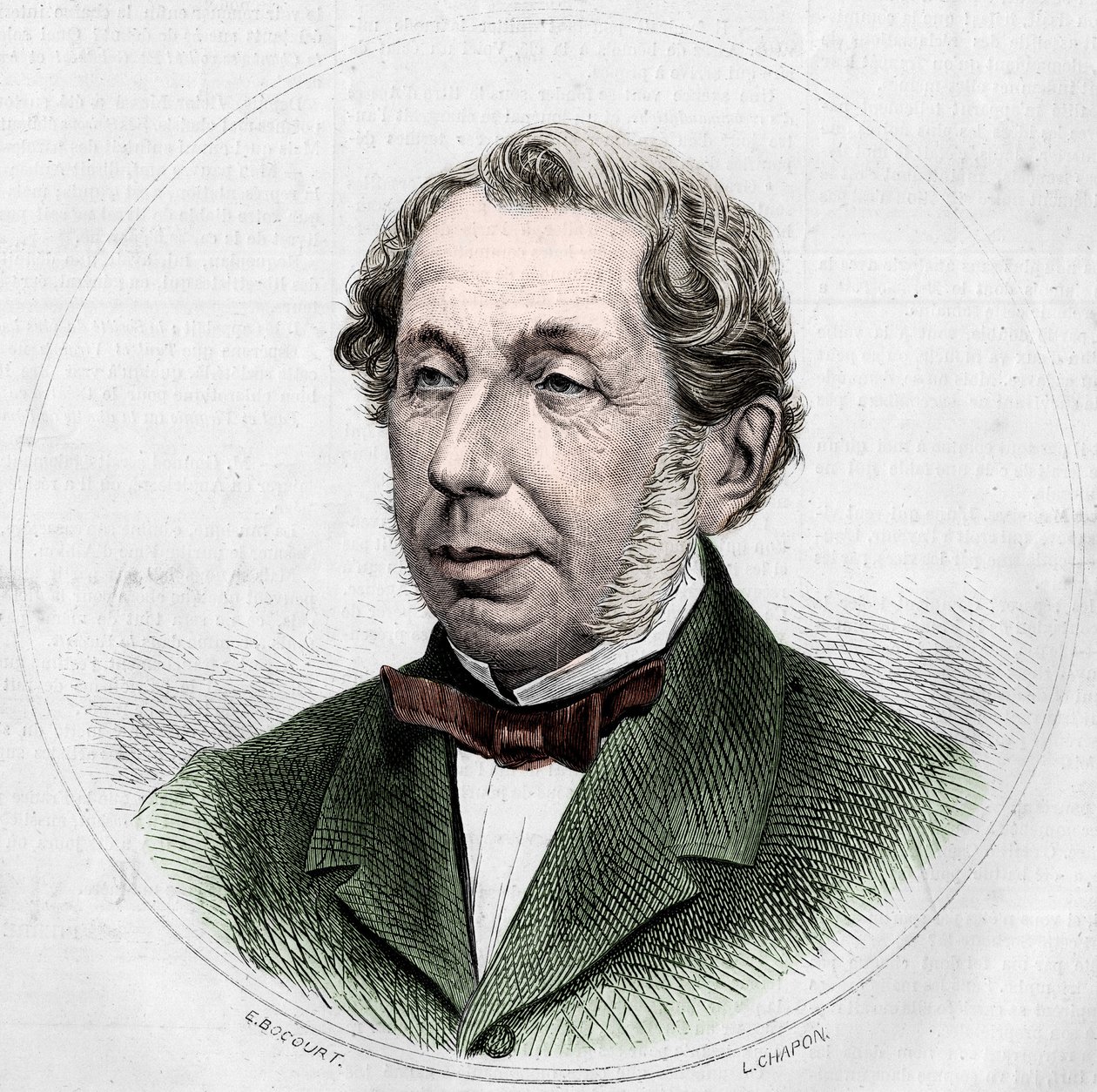 Portret Charlesa de Remusata (1797-1875), ministra spraw zagranicznych. Grawer w „”Le Monde Illustré”” nr 748 z dnia 12 sierpnia 1871 r. autorstwa French School