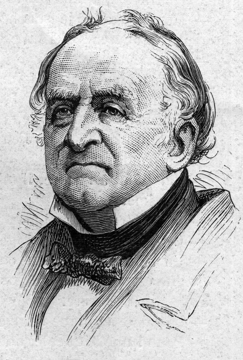 Portret Charlesa de Viel Castel (Viel-Castel) (1800-1887), francuskiego dyplomaty i akademika. Grawer w „”Le Monde Illustré””n°883 z dnia 14 marca 1874 r. autorstwa French School