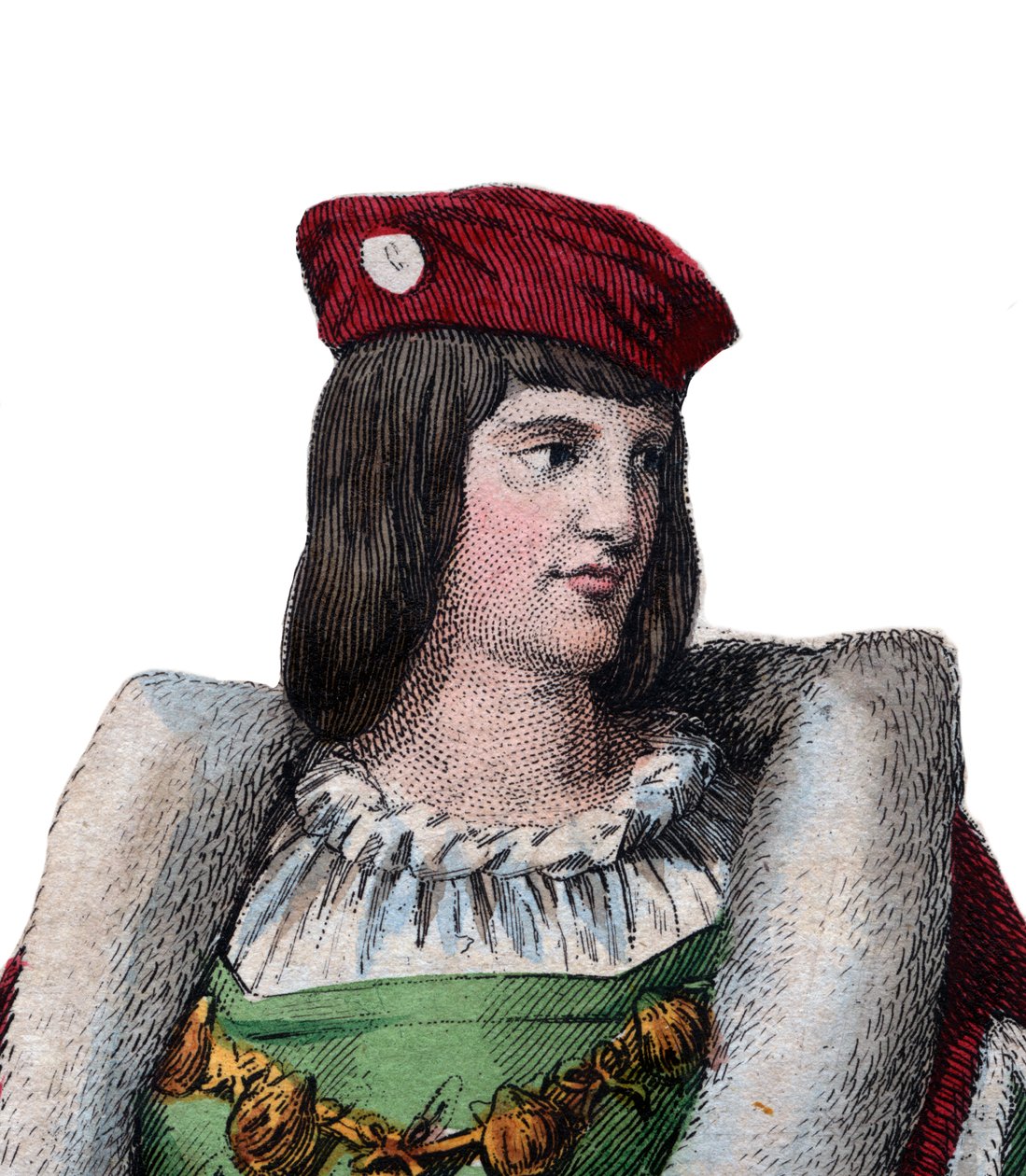 Portret Karola Walezego, księcia Orleanu (1394-1465), francuskiego poety i ojca króla Francji Ludwika XII. autorstwa French School