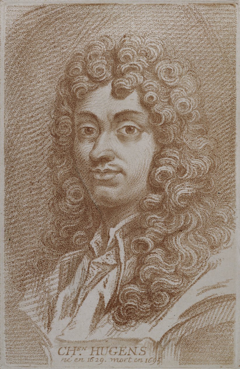 Portret Christiana Huygena (1629-95) z Histoire des Mathematiciens autorstwa Alexandre