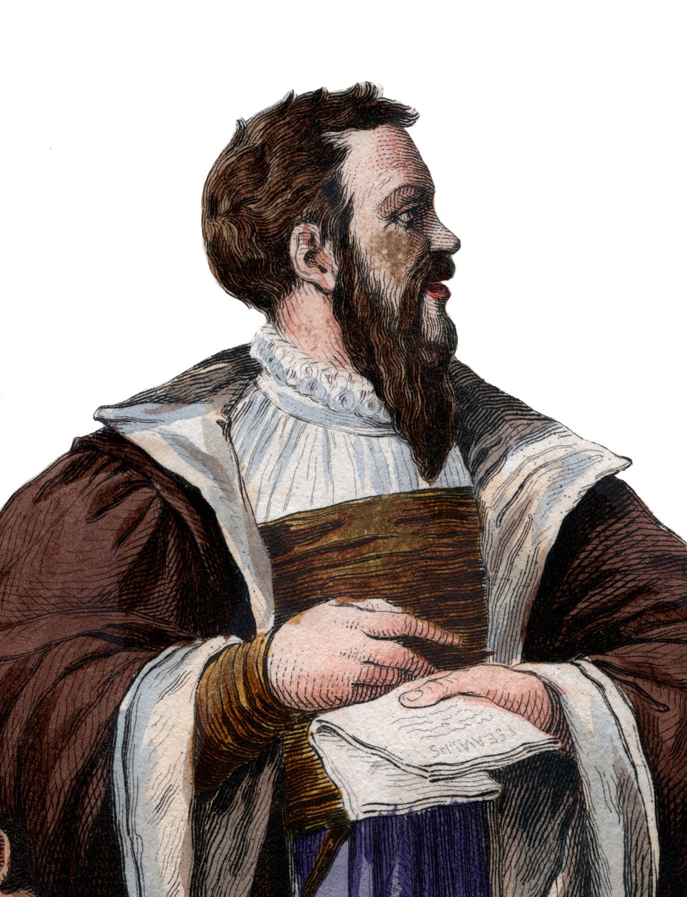 Portret Klemensa des Marets zwanego Marot (1496-1544), francuskiego poety. autorstwa French School