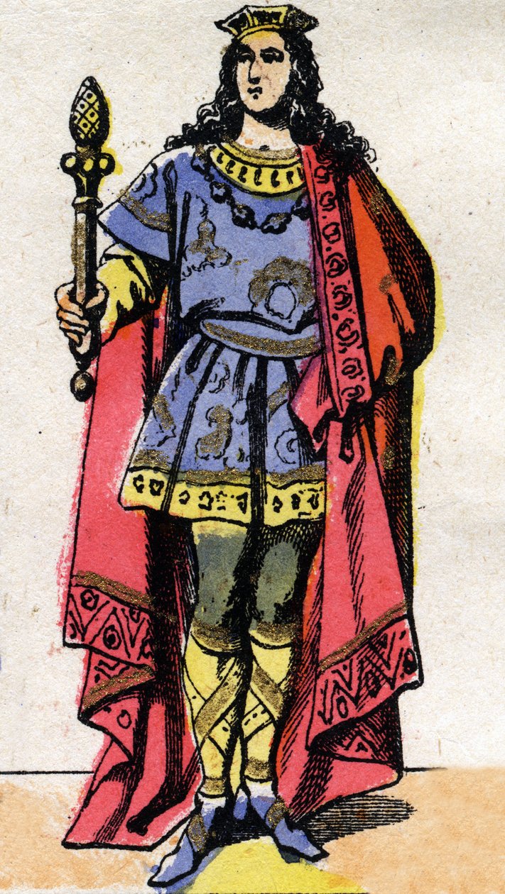 Portret Clotaire (Clothaire) III, króla franków (652-673). autorstwa French School