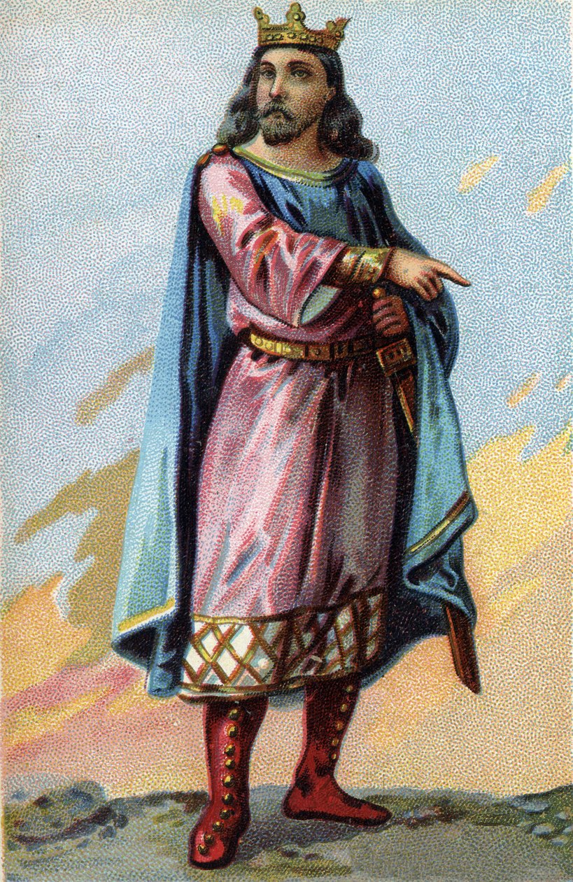 Portret Clotaire (Clothaire) II, króla franków (584-629). autorstwa French School