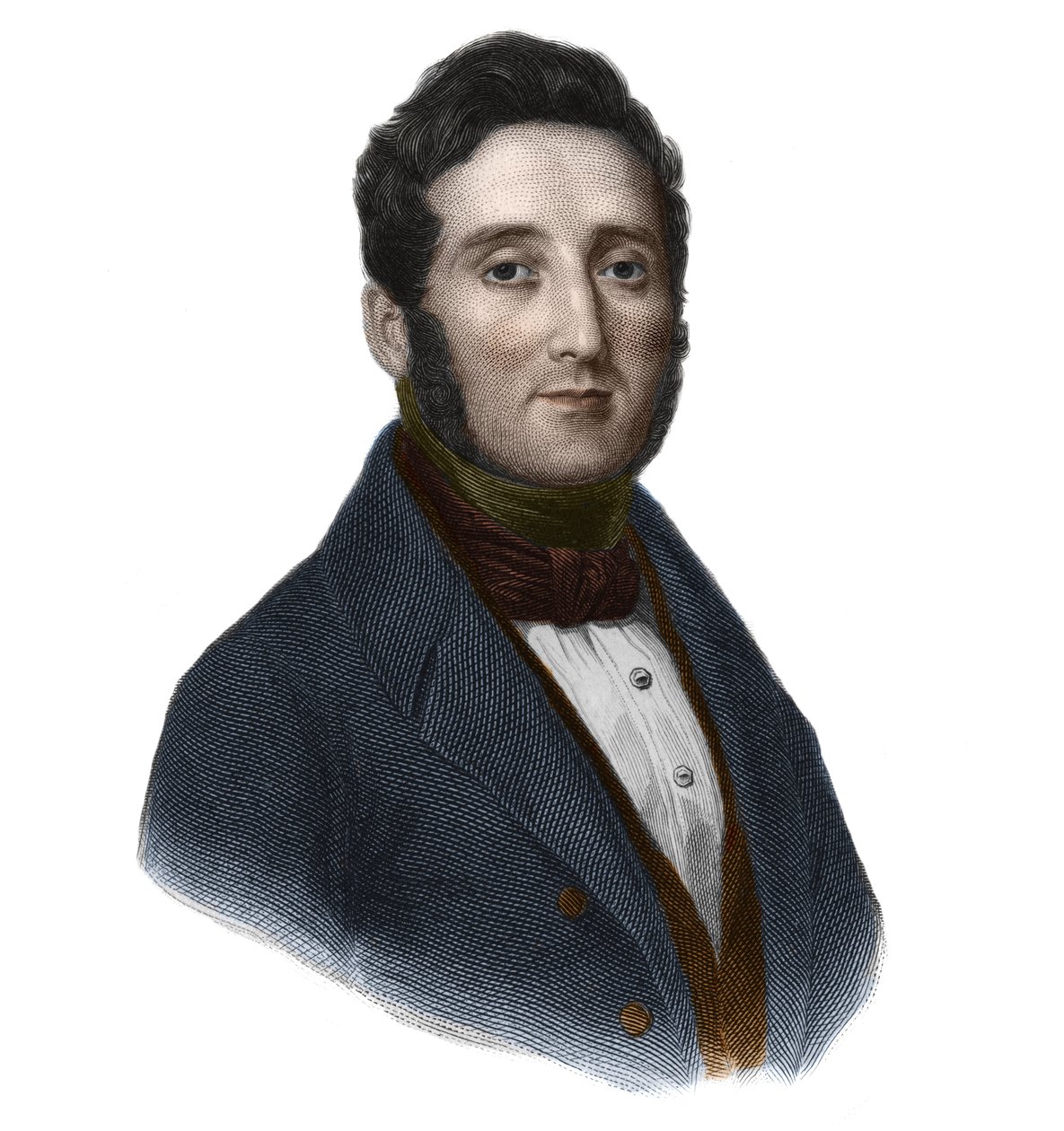 Portret hrabiego Hippolyte Francois Jaubert (1798-1874), francuskiego polityka i botanika. w „Księdze mówców” Louisa de Cormenina Timona. 1842. Kolekcja prywatna. autorstwa French School