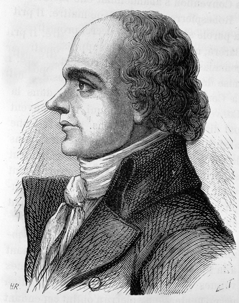 Portret hrabiego Jean Denis de Lanjuinais (1753 - 1827), francuskiego polityka - w „Historii Francji” Henri Martina autorstwa French School