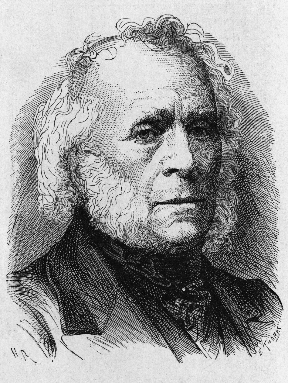 Portret Davida Brewstera (1781 - 1868) - w „Albumie nauki”; Znani uczeni; Wielkie odkrycia”” 1896. autorstwa French School