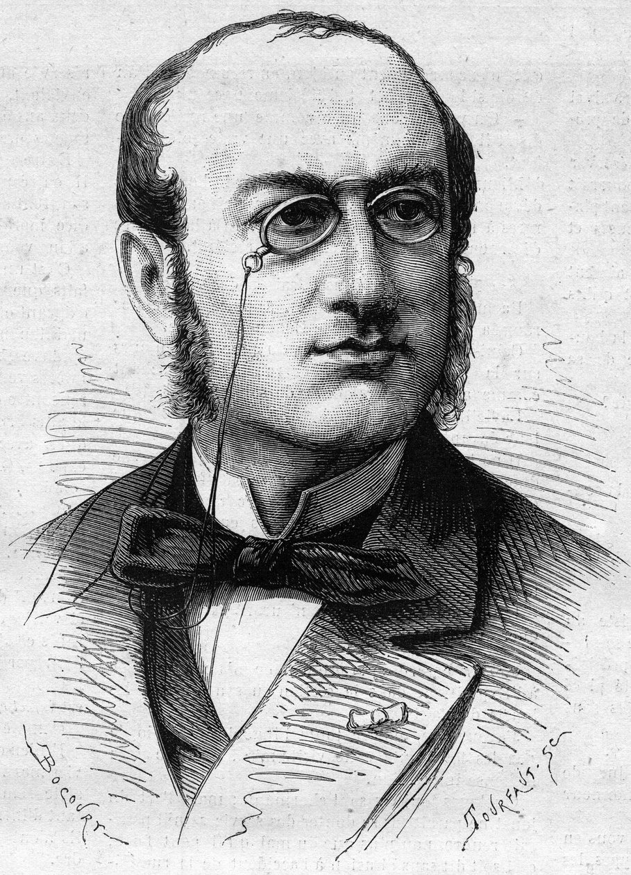 Portret Edme Albert Gigot (1835-1913), francuskiego prefekta policji. Grawer w „Le Monde Illustré” nr 1104 z 25 maja 1878 r. autorstwa French School