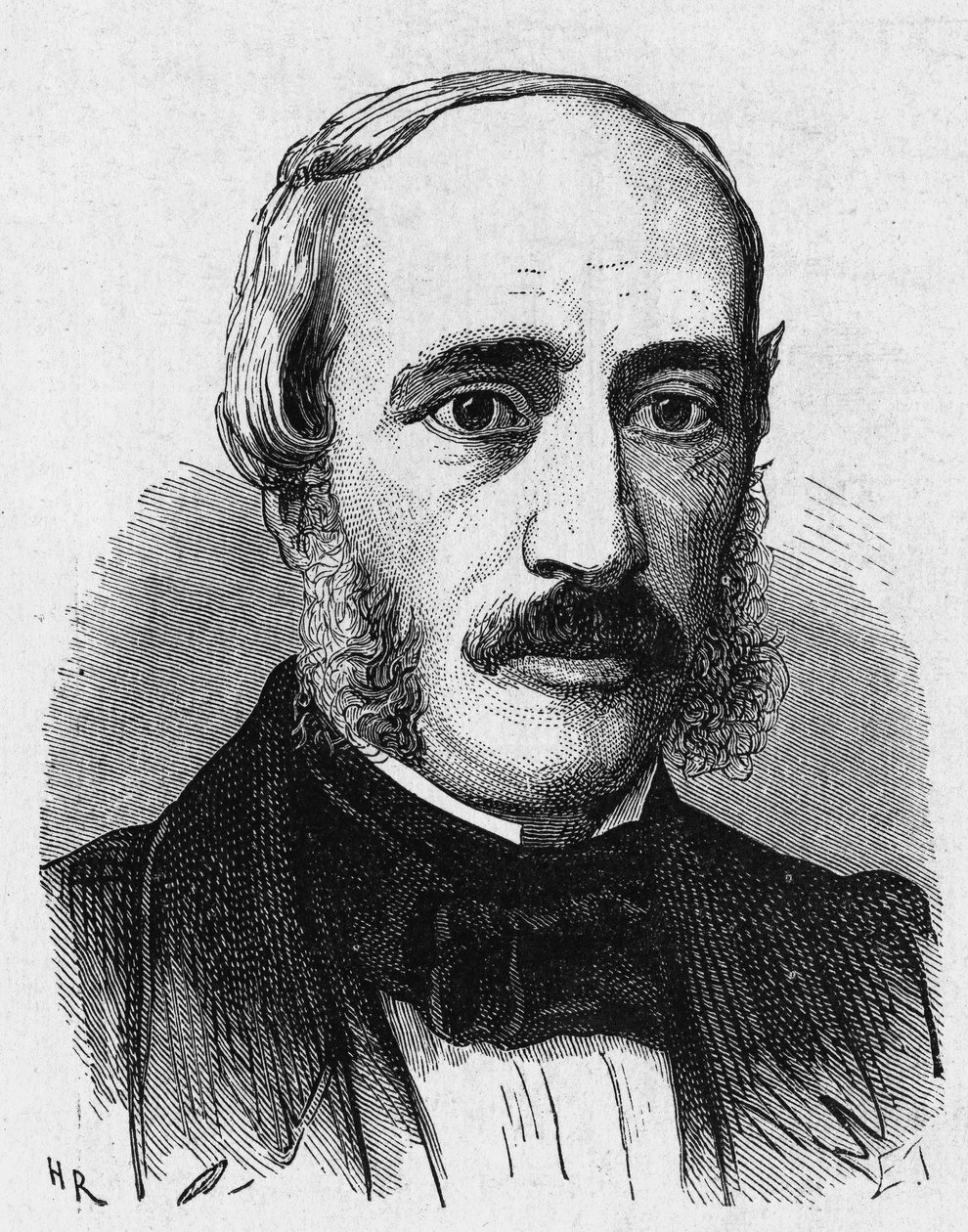 Portret Edmonda Becquerela (1820 - 1891), francuskiego fizyka - w „Album de la Science; wybitni naukowcy; Wielkie odkrycia”” 1896. autorstwa French School