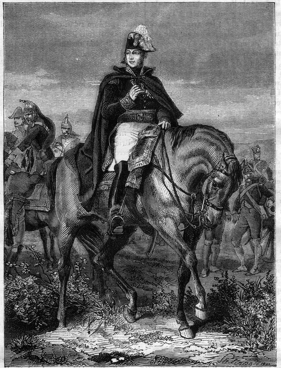 Portret Edouarda Adolphe Casimira Josepha Mortiera, księcia Treviso (1768-1835), marszałka Francji - w „Historii imperium po dziejach konsulatu” Adolphe Thiers - 1879 - kolekcja prywatna autorstwa French School
