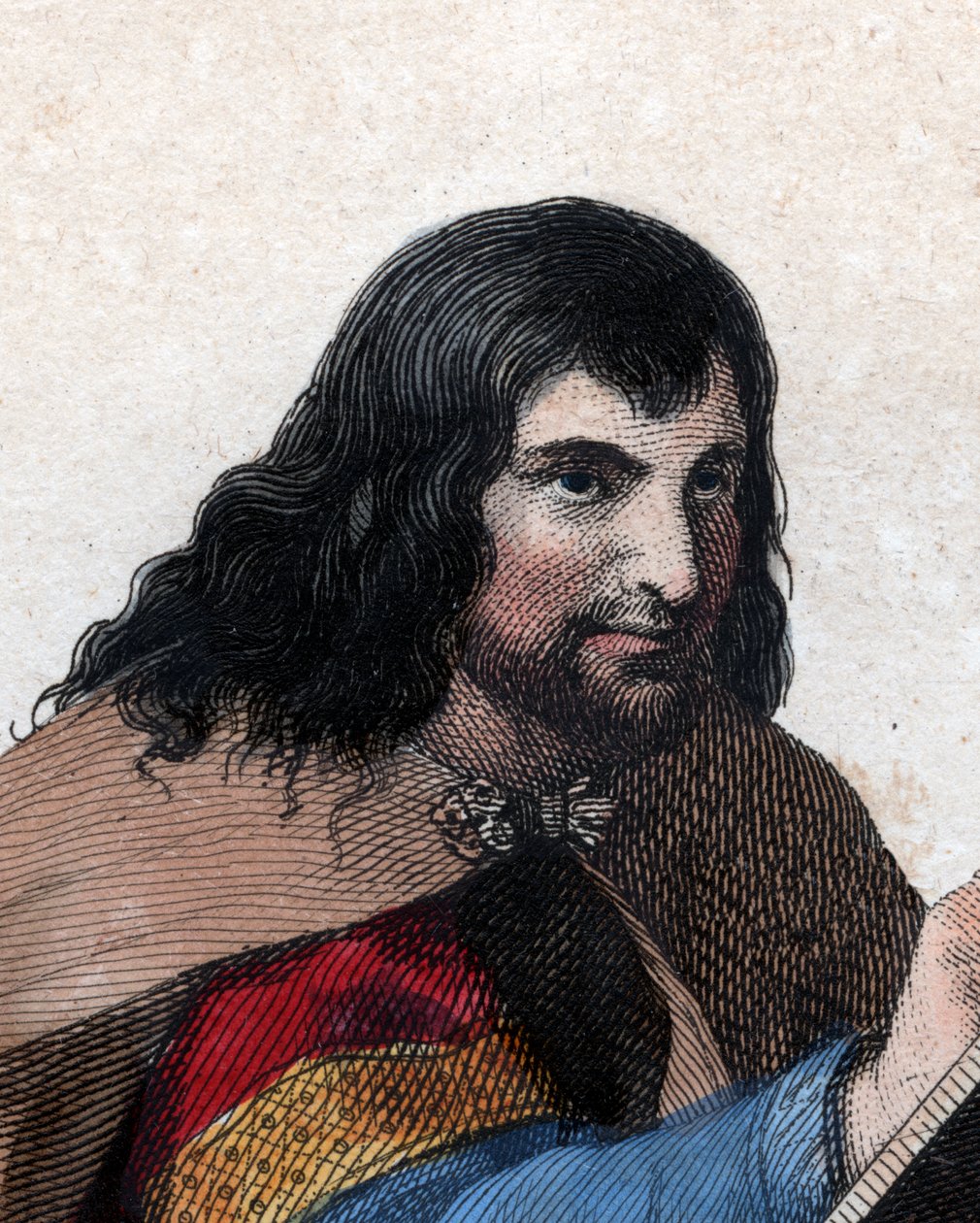 Portret Einharda (Eginhard, Einhart, Einard, Einhard) (775-840), frankońskiego uczonego i dworzanina. autorstwa French School