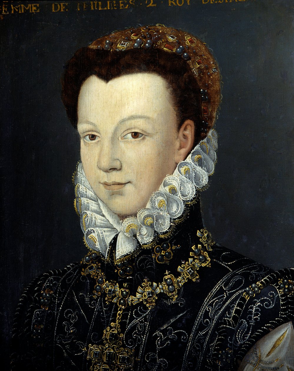 Portret Elisabeth de Valois (lub Elisabeth z Francji) autorstwa French School