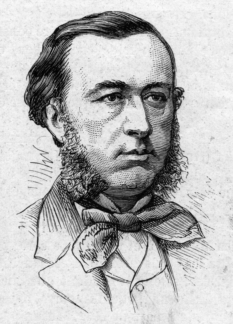 Portret Elme Marie Caro (1826-1887), francuskiego filozofa. Grawer w „”Le Monde Illustré””n°883 z dnia 14 marca 1874 r. autorstwa French School