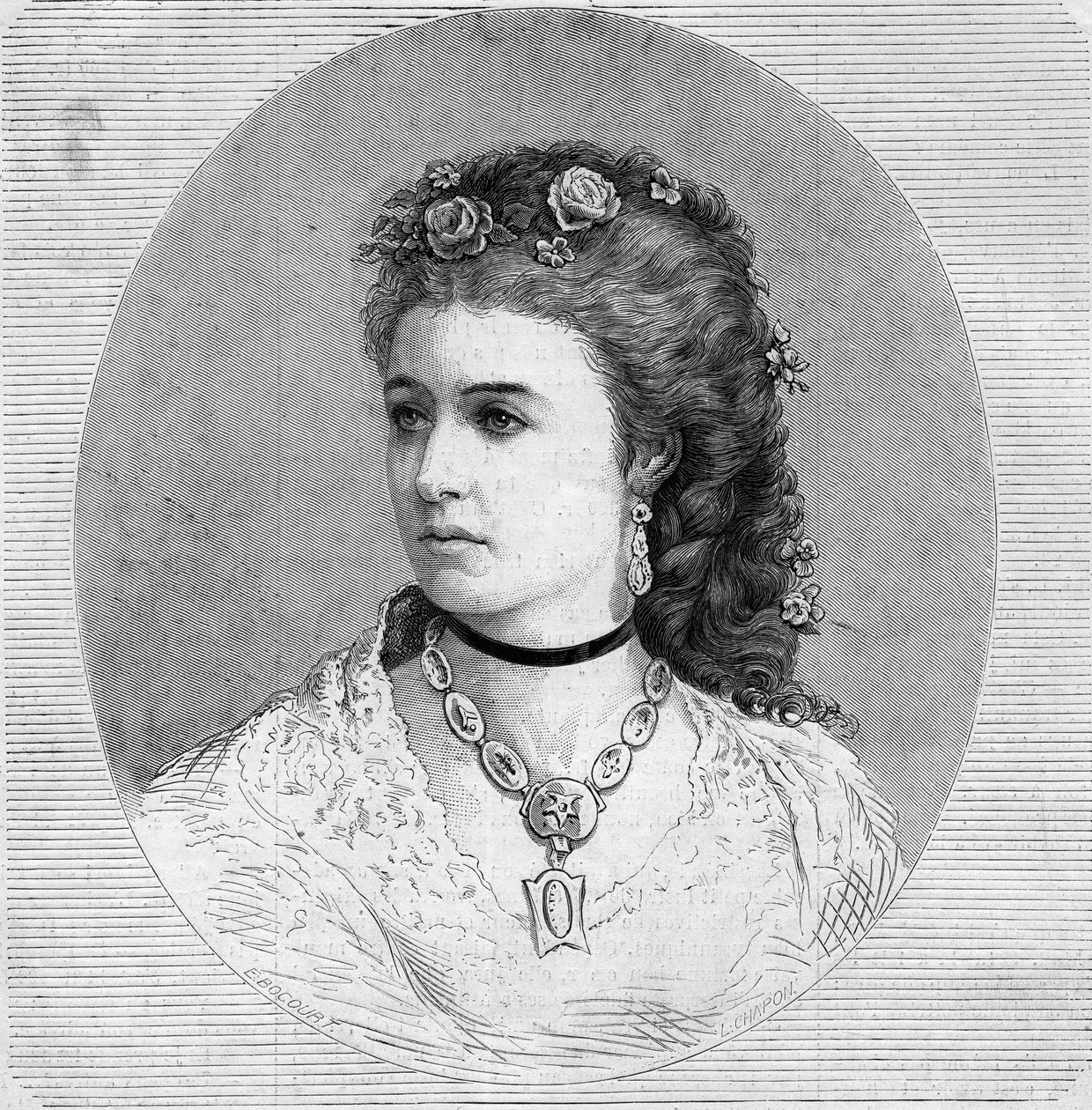 Portret Emmy Albani (Marie Louise Emma Cecile Lajeunesse dite autorstwa French School