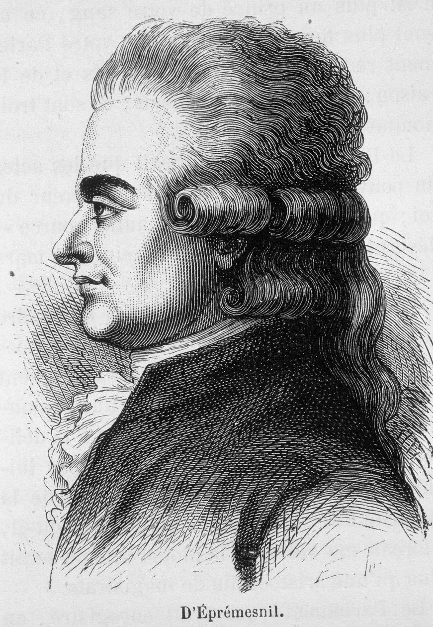 Portret Eprémesnila, francuskiego sędziego i polityka (1746 - 1794) - w "L