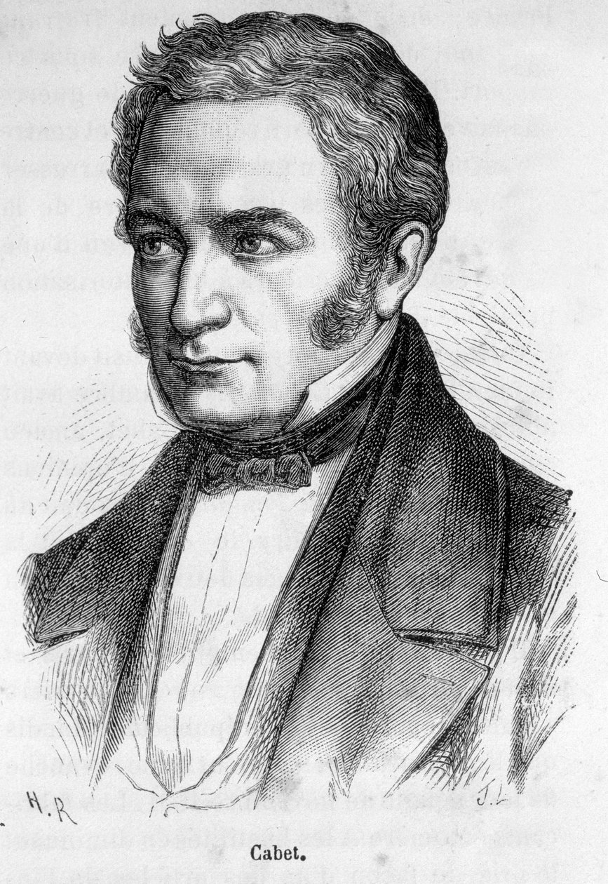 Portret Etienne Cabeta, francuskiego socjalisty (1788-1856) autorstwa French School