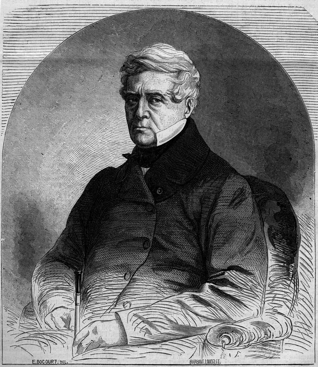 Portret Etienne Pasquiera (1767-1862), francuskiego polityka. Grawer w „”Le Monde Illustré””n¡275 z 19 lipca 1862 r. autorstwa French School