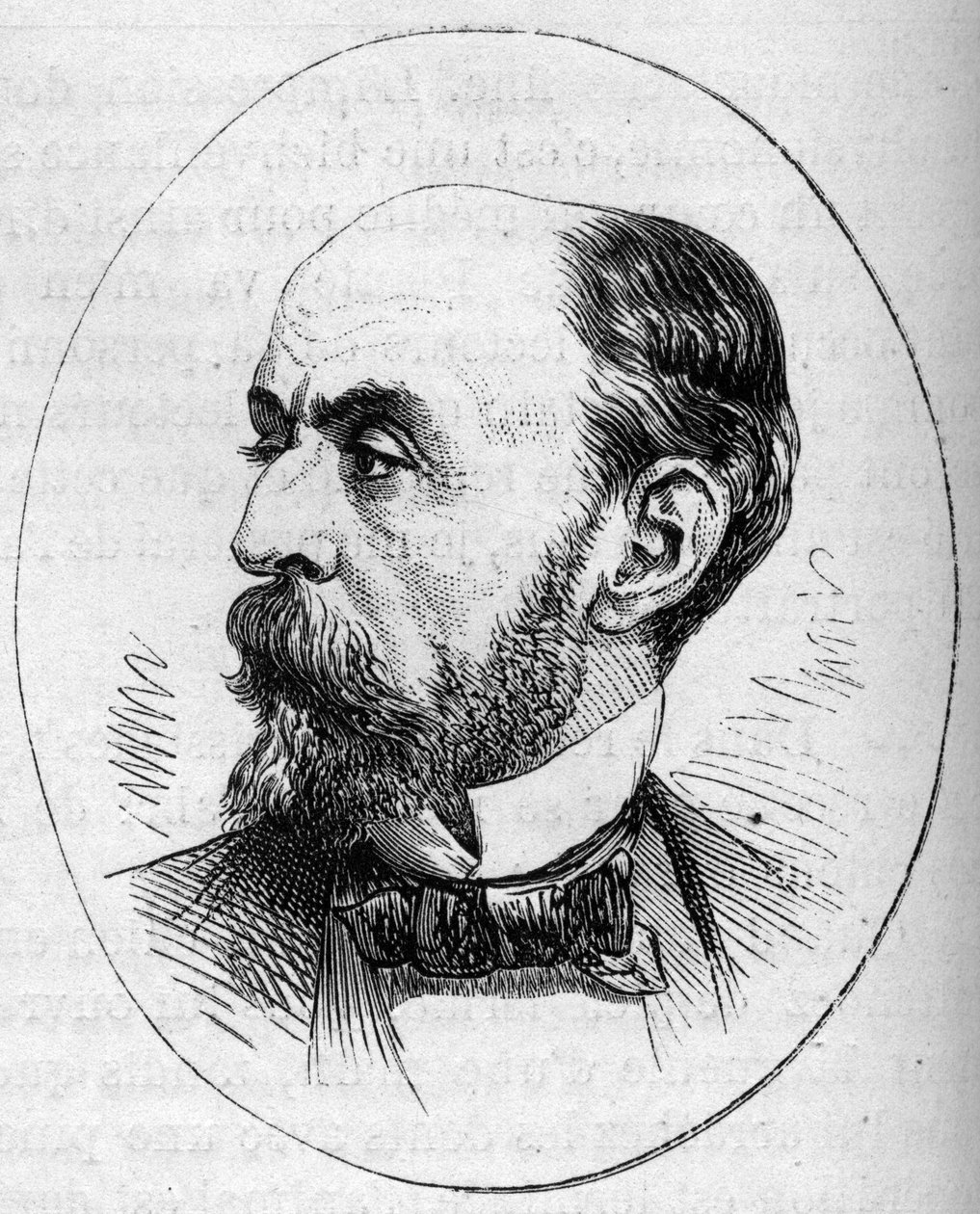 Portret Eugeniusza Fromentina (1820-1876), francuskiego malarza. Grawer w „”Le Monde Illustré””n°890 z dnia 2 maja 1874 r. autorstwa French School