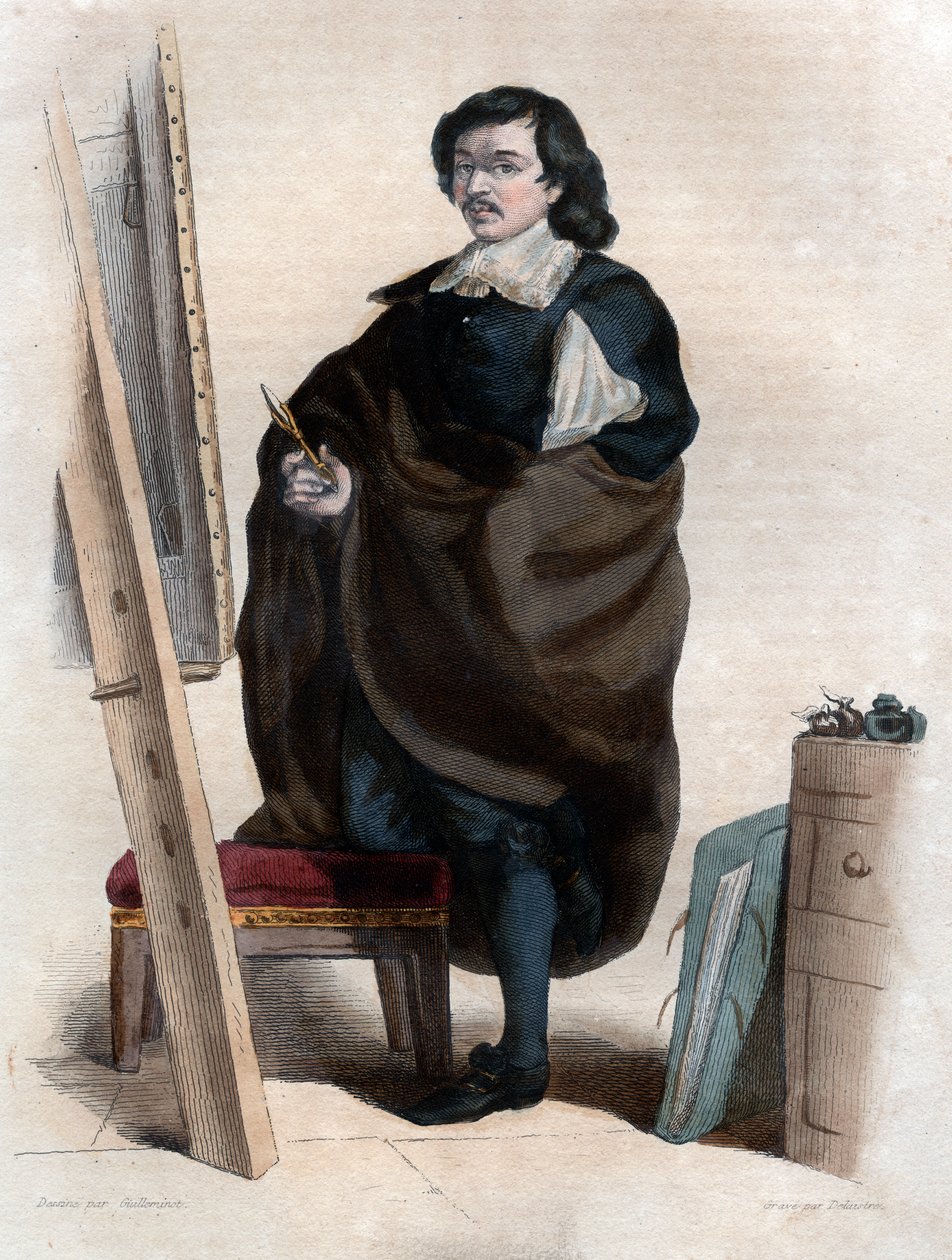 Portret Eustachego Le Sueura lub Lesueura (1617-1655), francuskiego malarza. autorstwa French School