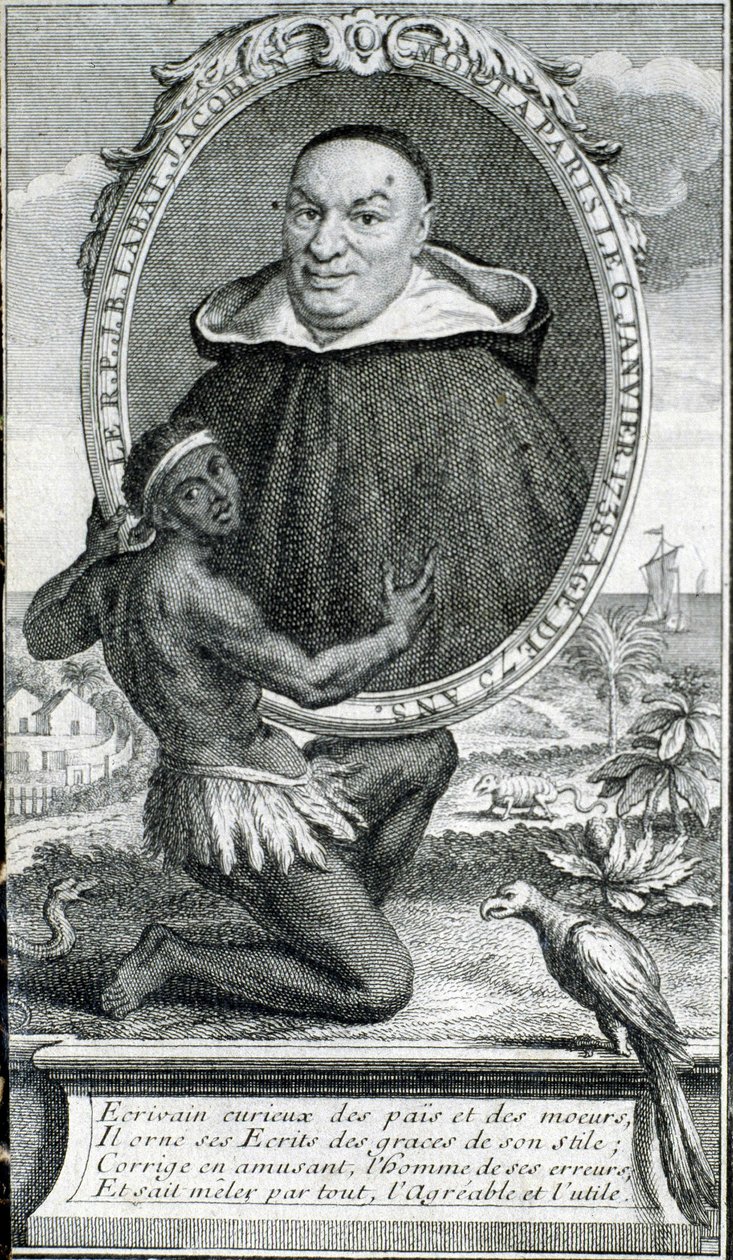 Portret ks. Labata en frontispice - w „Nowej podróży na wyspy Ameryki” ks. Labata, wyd. Cavelier, Paryż autorstwa French School