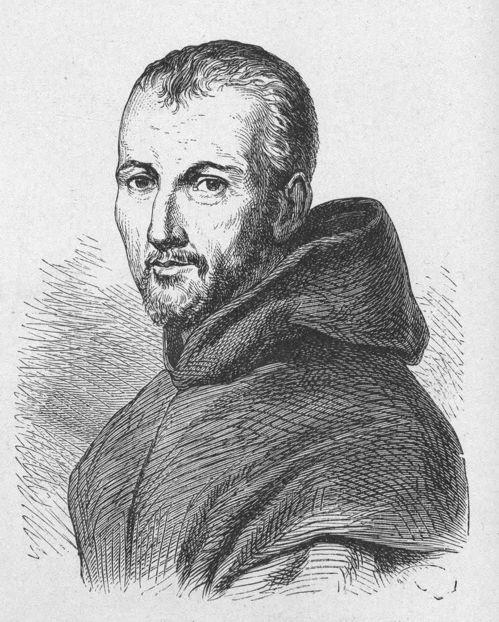 Portret Ojca Mersenne (1588 - 1648) - w „Albumie Nauki”; wybitni uczeni; Wielkie odkrycia”” 1896. autorstwa French School