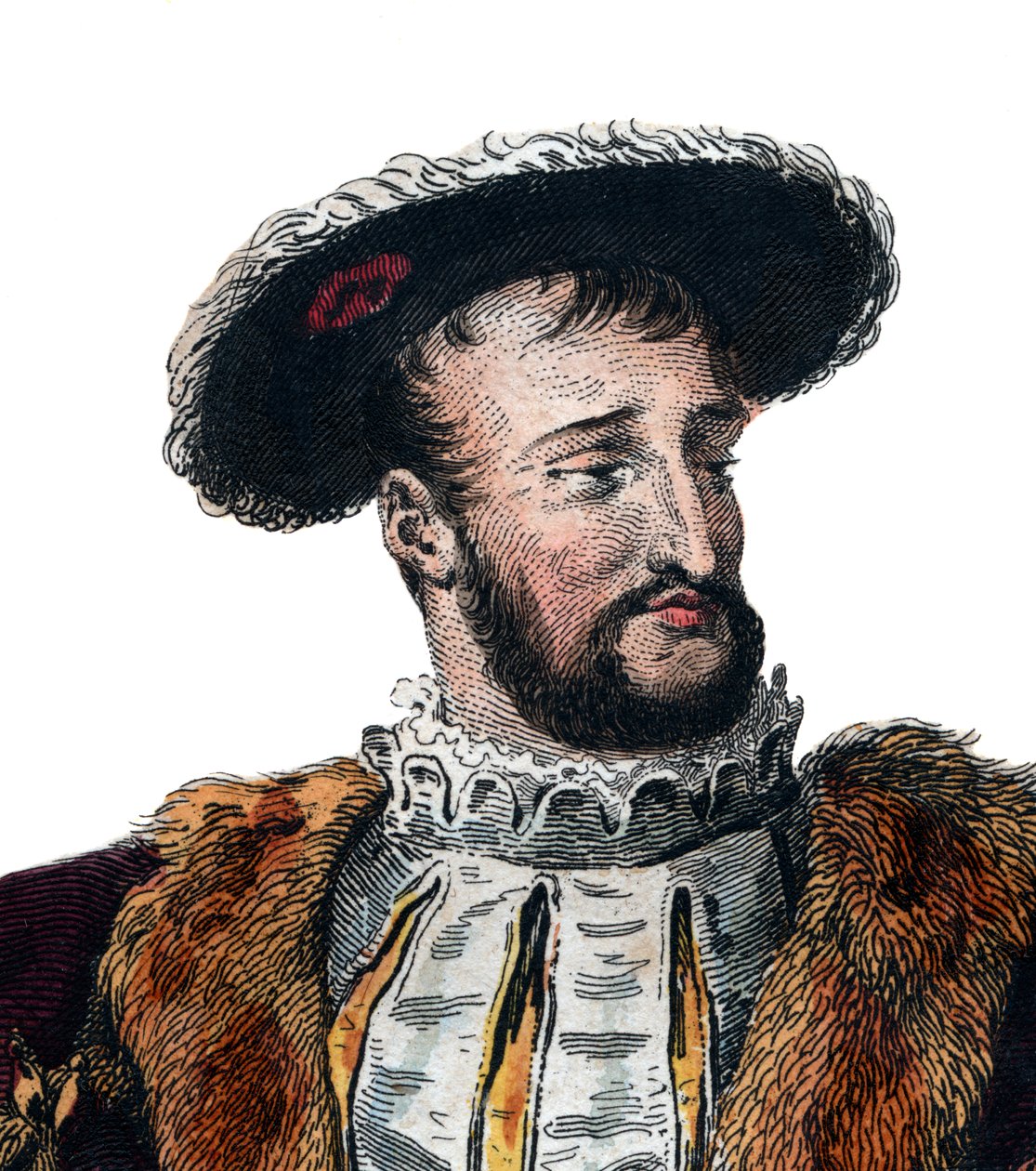 Portret Franciszka I (1494-1537), króla Francji. autorstwa French School