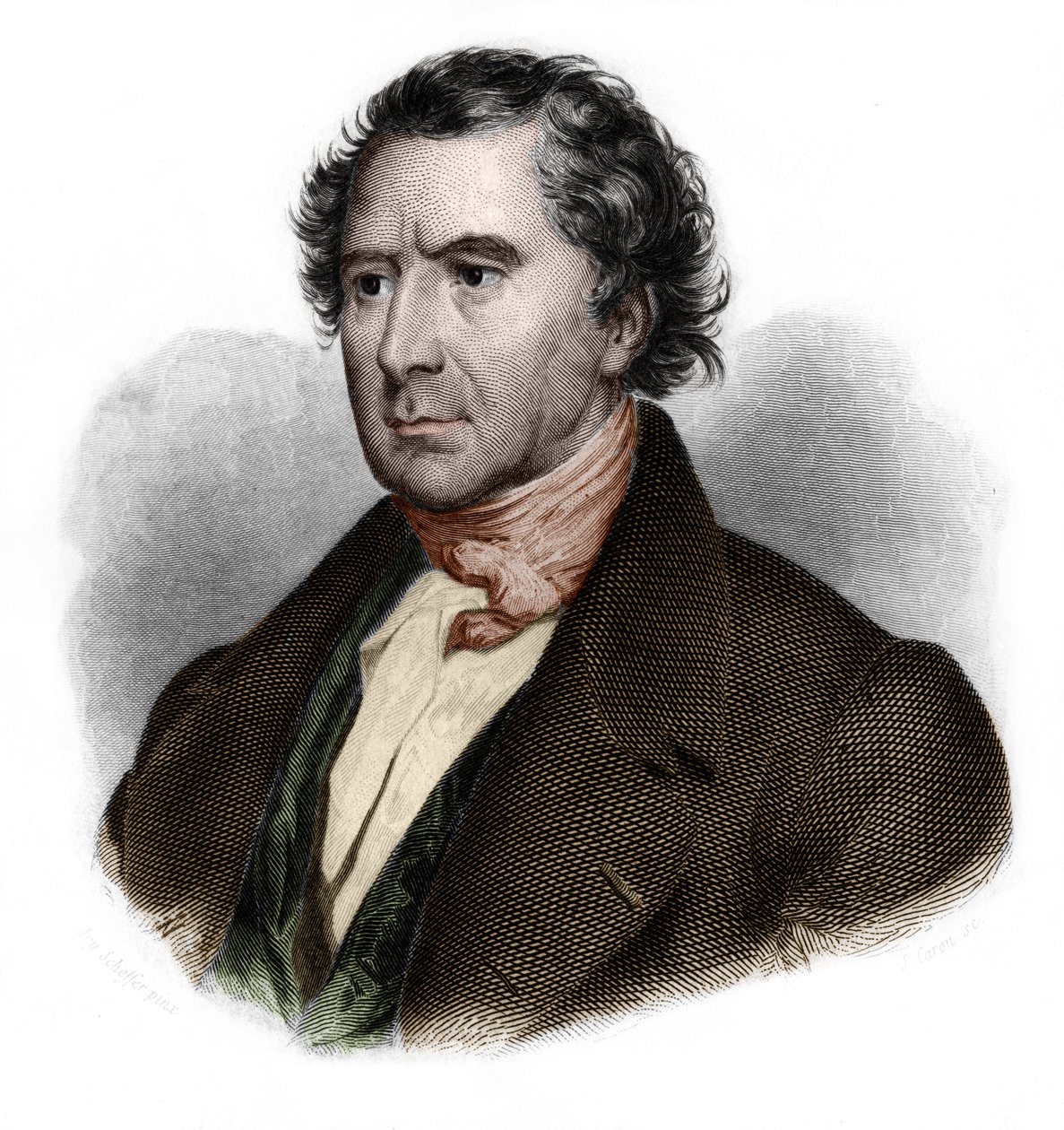 Portret Francois Arago (1786-1853), francuskiego matematyka, fizyka, astronoma i polityka. w „” LIBRE DES SPORERS”” Louisa de Cormenina Timona. 1842. Kolekcja prywatna. autorstwa French School