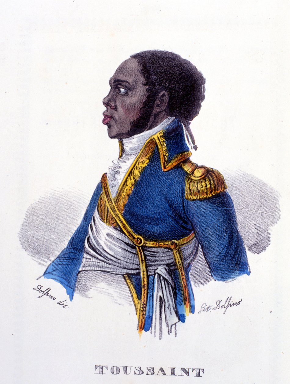 Portret Francois Dominique Toussaint znany jako „Toussaint-Louverture” (Toussaint Louverture autorstwa French School