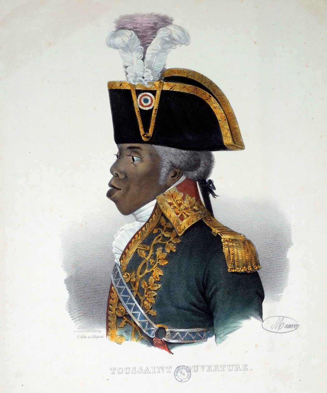 Portret Francois Dominique Toussaint znany jako „Toussaint-Louverture” (Toussaint Louverture autorstwa French School