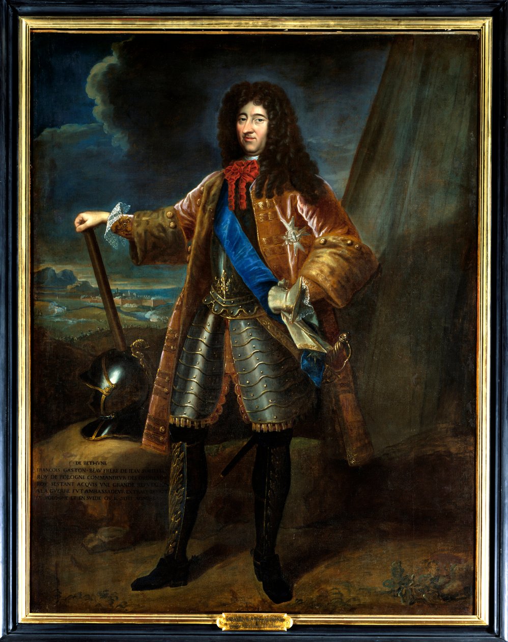 Portret Francois Gaston de Bethune (1638-1692). Anonimowy obraz z XVII wieku. Olej na płótnie. C, Chateau de Sully - Portret Francois Gaston de Bethune (1638-1692). Anonimowy obraz z XVII wieku. Olej na płótnie. C. Zamek Sully, autorstwa French School